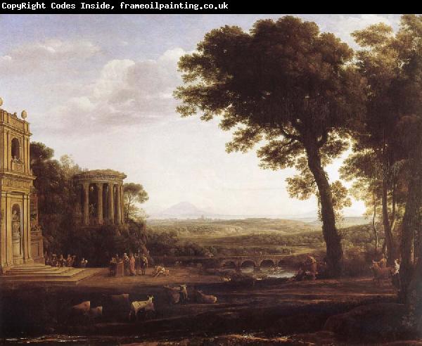 Claude Lorrain Country cape with the father of Psyche that at Apollo sacrifices